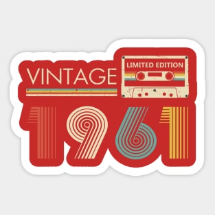 Vintage 1961 Limited Edition Cassette Sticker